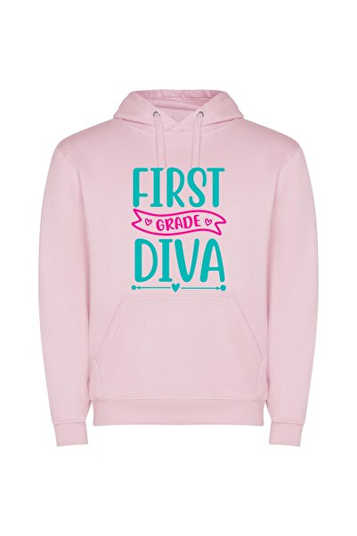 iLovePrints Glamorous Future First Diva Φούτερ με κουκούλα σε χρώμα Ροζ