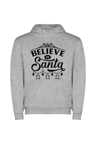 iLovePrints Santa's Timeless Message Φούτερ με κουκούλα σε χρώμα Γκρι
