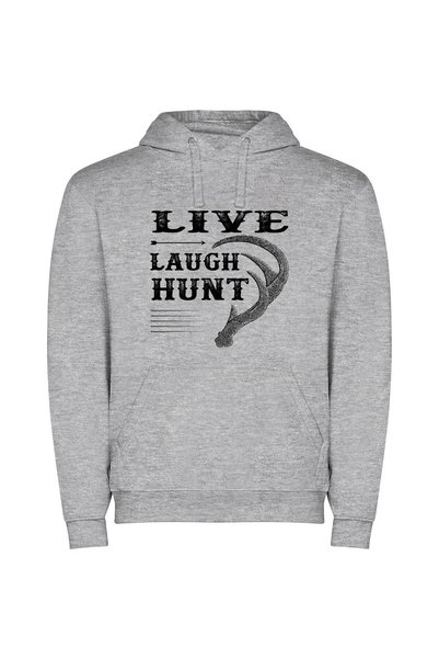iLovePrints The Laughingstock Hunt Φούτερ με κουκούλα σε χρώμα Γκρι