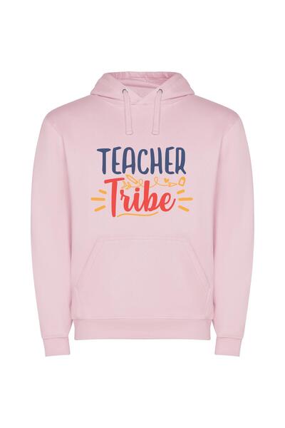 iLovePrints YumTribes: Old School Teacher Φούτερ με κουκούλα σε χρώμα Ροζ