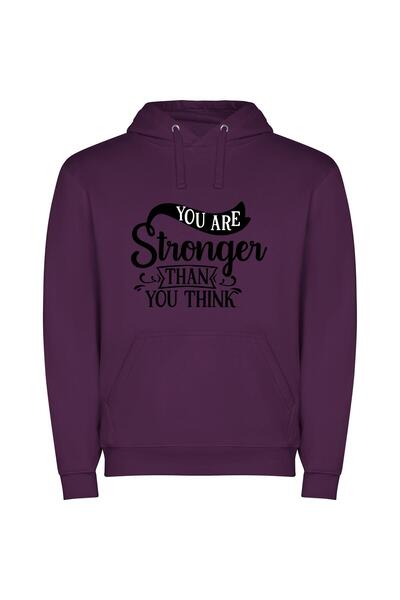 iLovePrints Unleash Inner Strength Φούτερ με κουκούλα σε χρώμα Μωβ