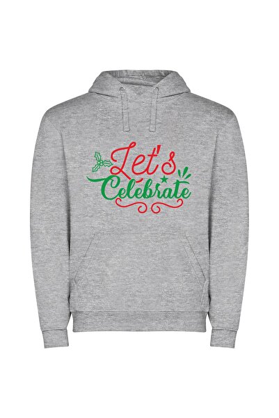 iLovePrints Colorful Adobe Celebration Φούτερ με κουκούλα σε χρώμα Γκρι