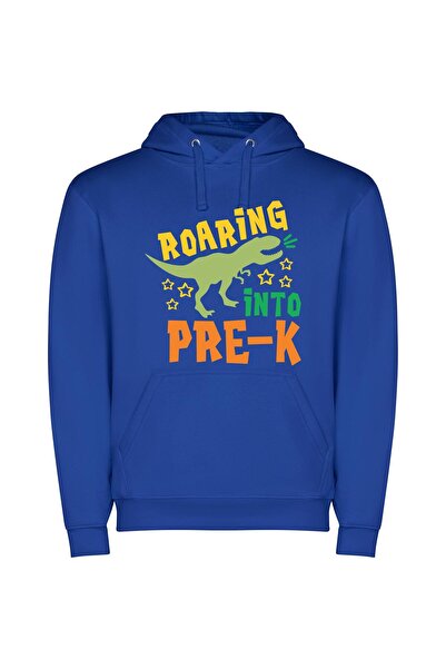 iLovePrints Rex-Inspired Pre-K Roar Φούτερ με κουκούλα σε χρώμα Μπλε
