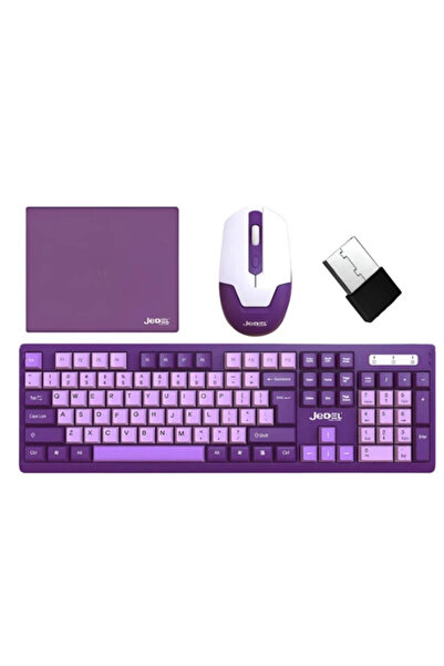 Sarftech Kablosuz 3in1 Set Ergonomik Klavye Mouse Mousepad Set -2.4Ghz USB Alıcılı Sessiz Klavye Seti