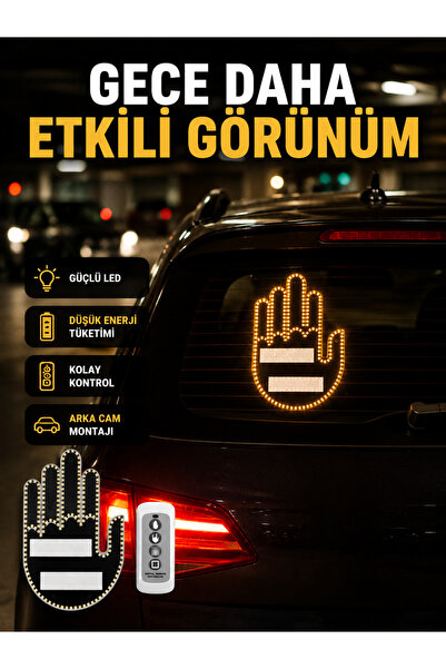 A Kalite Uzaktan Kumandalı LED Park Uyarı Işığı El Figürlü Model