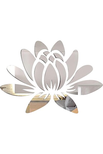 KASTWAVE 3D Acrylic Mirror Wall Sticker, Lotus Flower Decal, Self Adhesive Re...