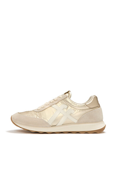 Fitflop Women's Retro-Q FF Metallic-Fabric/Suede Sneakers