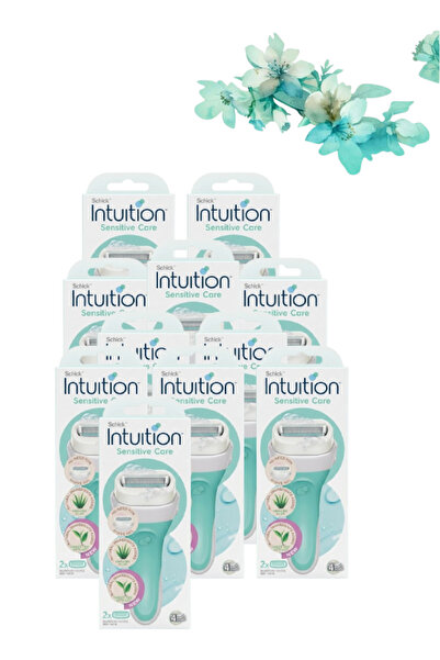 Schick Intuition 11 قطعة شفرة حلاقة للعناية الحساسة مع الألوفيرا والشاي الأخض...