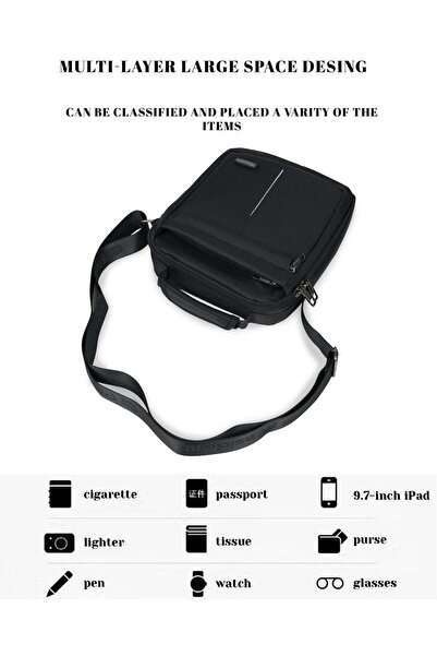 President Premium 10.5" inch Messenger Bag Shoulder Bags Waterproof Unisex Ba...