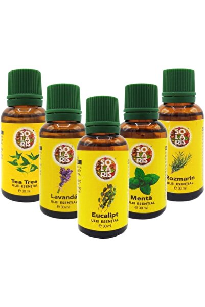 Solaris Plant Kit 5 uleiuri esentiale XXL "Colectia BestSeller" Menta, Eucali...