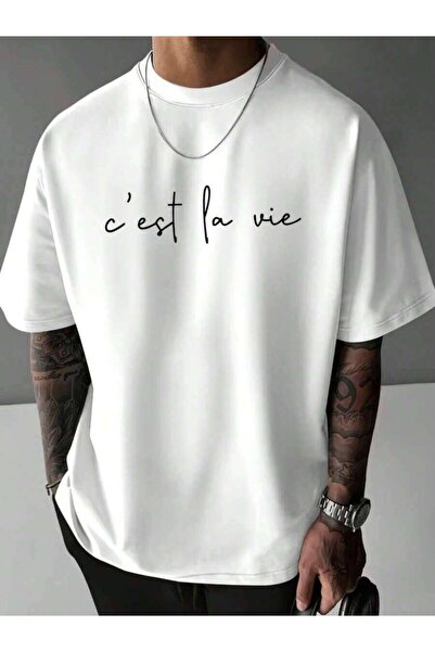 2BIR Men's "Life Is Like Tea" Print Summer T-Shirt - Casual Daily Wear With S...
