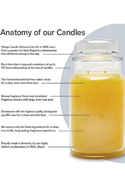 Village Candle شمعة معطرة في وعاء زجاجي كبير بسعة 26 أونصة برائحة زبدة القيقب