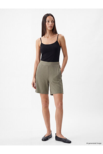 LC Waikiki Khaki Soft Touch Lace Women's Shorts