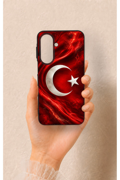 Vip Case Samsung A27 Uyumlu Türk Bayrağı Desenli Silikon Kılıf