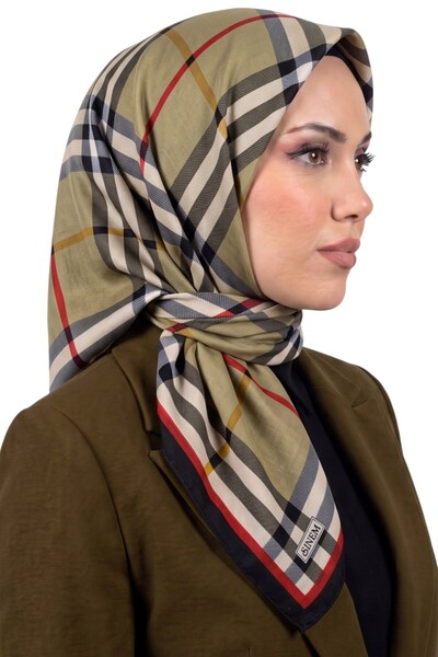 hadiora Women's Beige Plaid Patterned Cotton Stitched Writing Pad