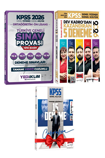 Yediiklim Yayınları 2026 KPSS Ortaöğretim-Ön Lisans TG Sınav Provası 6-7-8-9-...