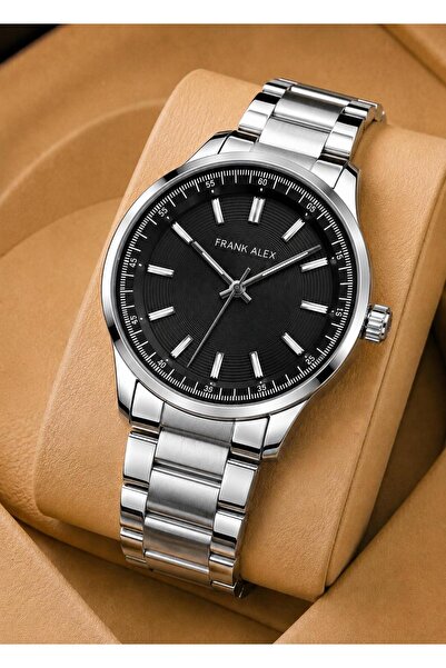 Frank Alex Men's Wristwatch with Steel Strap with 2 Years Warranty for Groom ...