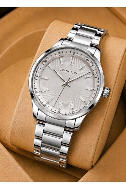 Frank Alex Men's Wristwatch with Steel Strap with 2 Years Warranty for Groom ...