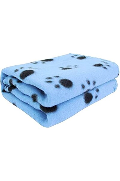 SOWUGI Pet Blanket Cushion Dog Cat Fleece Blankets Pet Sleep Mat (Light blue)