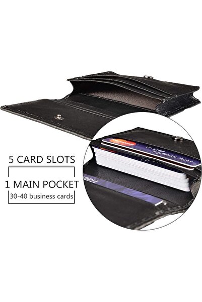 Easyoulife RFID Mens Slim Front Pocket Wallet Genuine Leather Bifold ID/ Holder
