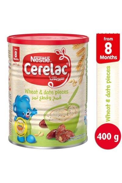 Nestle سيريلاك طعام أطفال قطع القمح والتمر من عمر 8 أشهر 400 جرام