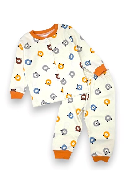 voyyo kids baby طقم بيجامة موسمي للأطفال الأولاد مطبوع عليه دب تيدي، مصنوع من...
