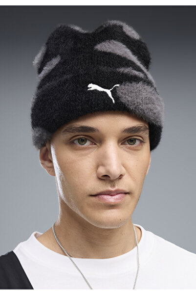 Puma Aufgeraute, bedruckte Beanie s mittelhoher Krone
