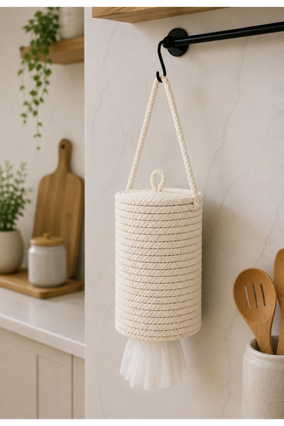 ÖRGÜM Bag Holder 25X19 cm Decorative Bag Organizer with Cover