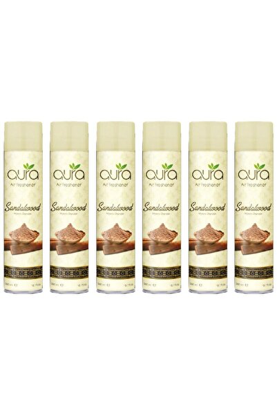 AURA Marketplace Air Freshener Regular - Sandalwood - 300 Ml - Set of 06