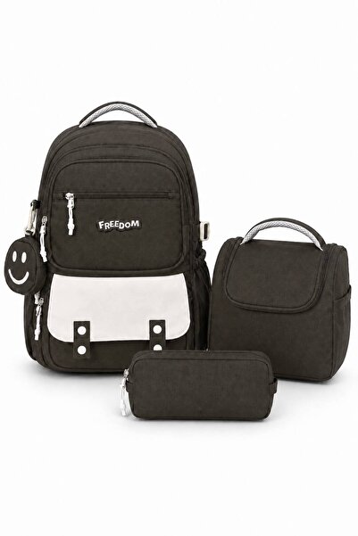 çantamgelsin 4-Piece Satin Fabric Waterproof Primary School Bag Set with Lunc...