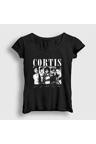 Presmono Ženska crna majica K-Pop Cortis sa znakovima 618958tt