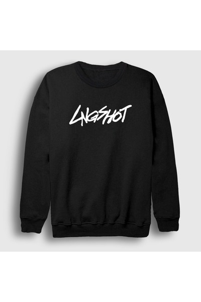 Presmono سويت شيرت أسود بشعار K-Pop Lngshot للجنسين 617923tt