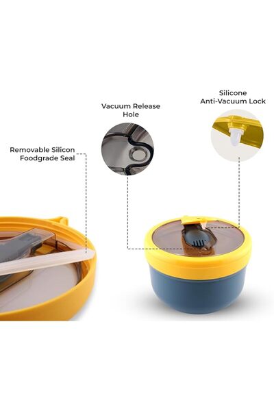 GENERAL Insulated Leakproof BPA Free Stainless Steel Lunch Box with Handle, F...