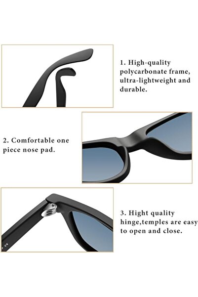 Rimerakea Square Polarized Sunglasses UV Protection for Men Women