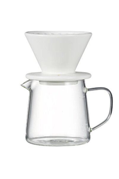chemex co طقم تقطير القهوة موديل 100 من بريتو مقاس 01 - أبيض