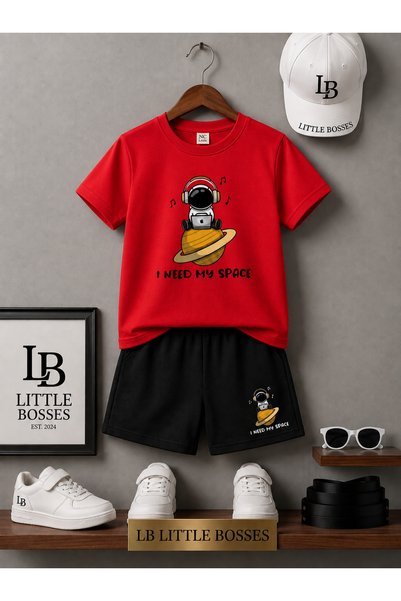 LB little bosses Summer Shorts T-Shirt Unisex (Alien Listens to Music)