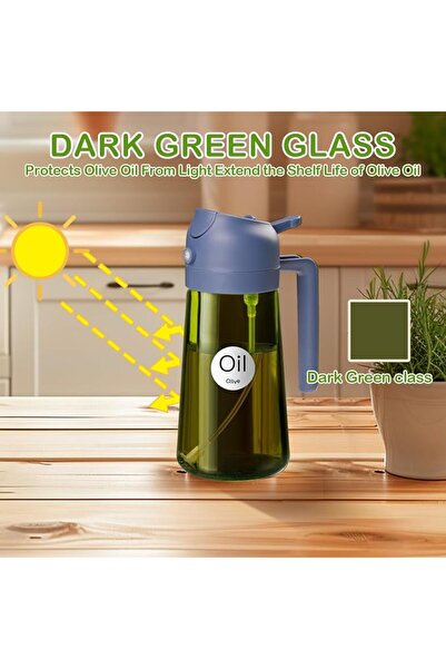 GENERAL YARRAMATE 470ml Light-Blocking Dark Oil Sprayer for Cooking, 2 in 1 O...