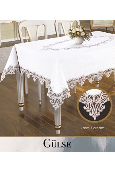Ceki Home مفرش طاولة فردي من الكتان موديل جولسي مقاس 155x260 سم طاولة طعام من...