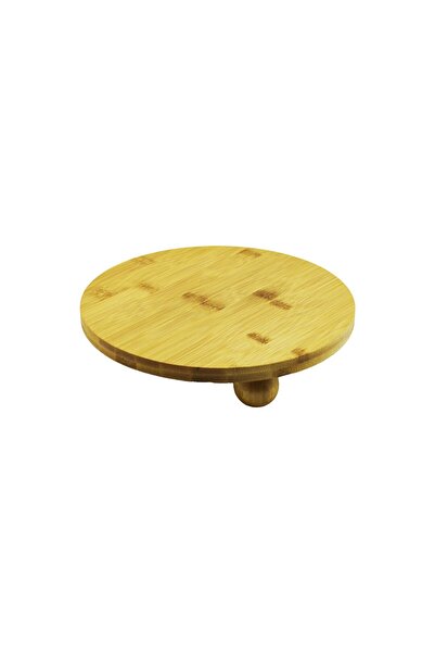 OSKA GLOBAL Round 24.5cm Wooden Bamboo Presentation Tray with 3 Mini Ball Fee...
