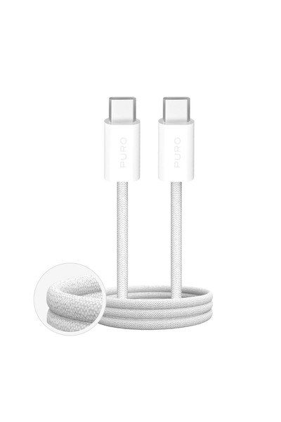 Puro Cablu USB-C 100W Împletit 1M Pentru Telefoane Tablete Laptopuri Cu Încăr...
