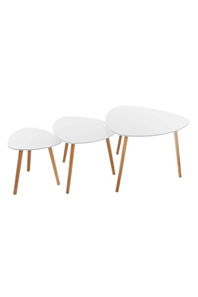 Atmosphera Mese stivuibile "Mileo" - Albe, L.34/46/60 cm