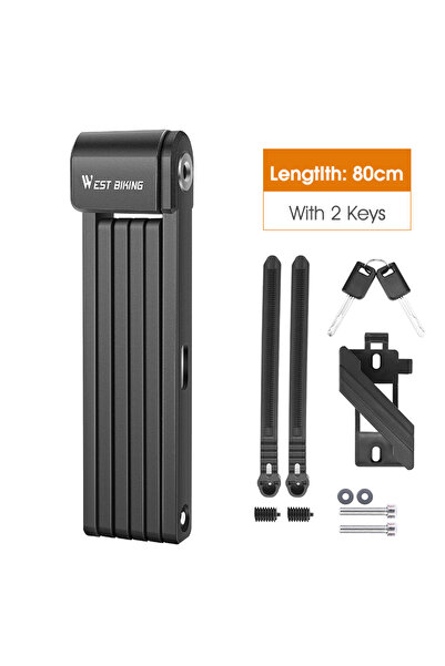 Choice 0705080 Black WEST BIKING Foldable Bicycle Lock Anti-theft MTB Road Bi...