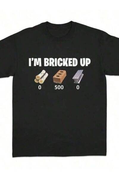 NOURAM I'm Bricked Up Meme Tee, Cool Graphic Shirt, Perfect Casual Outfits.Go...