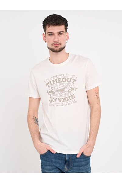 Timeout - Tricou barbat cu maneca scurta si imprimeu logo