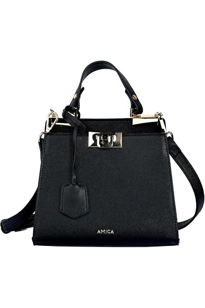 AMICA Zoe Leather Mini Crossbody Handbag for Women with Detachable Strap حقيب...