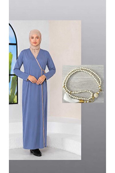 ELİF&ASLI YANDAN BAĞLAMALI NAMAZ ELBİSESİ, TESBİH SETİ, HEDİYELİK NAMAZ SETİ
