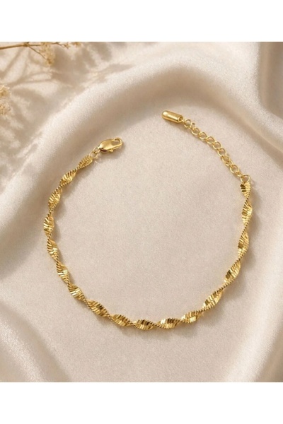 GOSEA Yüksek Kalite Gold Burgu Zincir Bileklik | Paslanmaz Çelik Suya Dayanık...