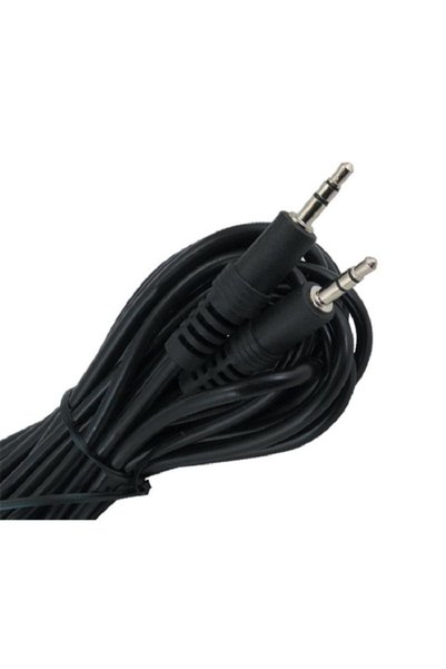vuralsin38 5 Metre Aux To Aux 3.5mm Jack Girişli Müzik Ve Ses Aktarıcı Kablo Siyah