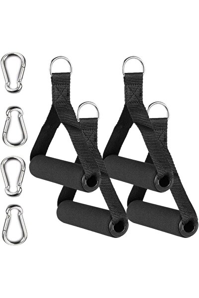 STARSTAR 4-piece fitness training handle set, heavy-duty cable handle accesso...