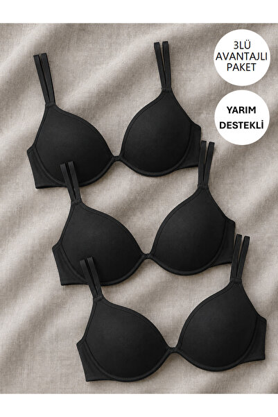 Nurteks Intimo Donna 901040 Stylish Bra with Side Support and Push-Up Feature...